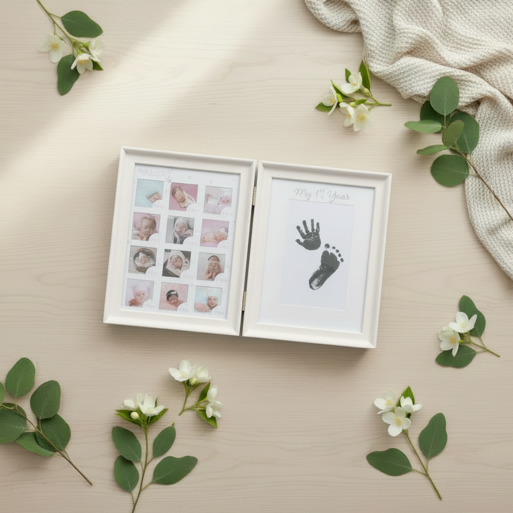 White Baby Keepsake Frame